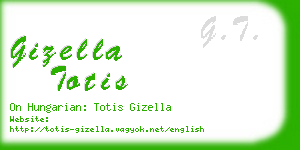 gizella totis business card